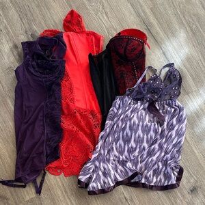 Red and Purple Lingerie Lot